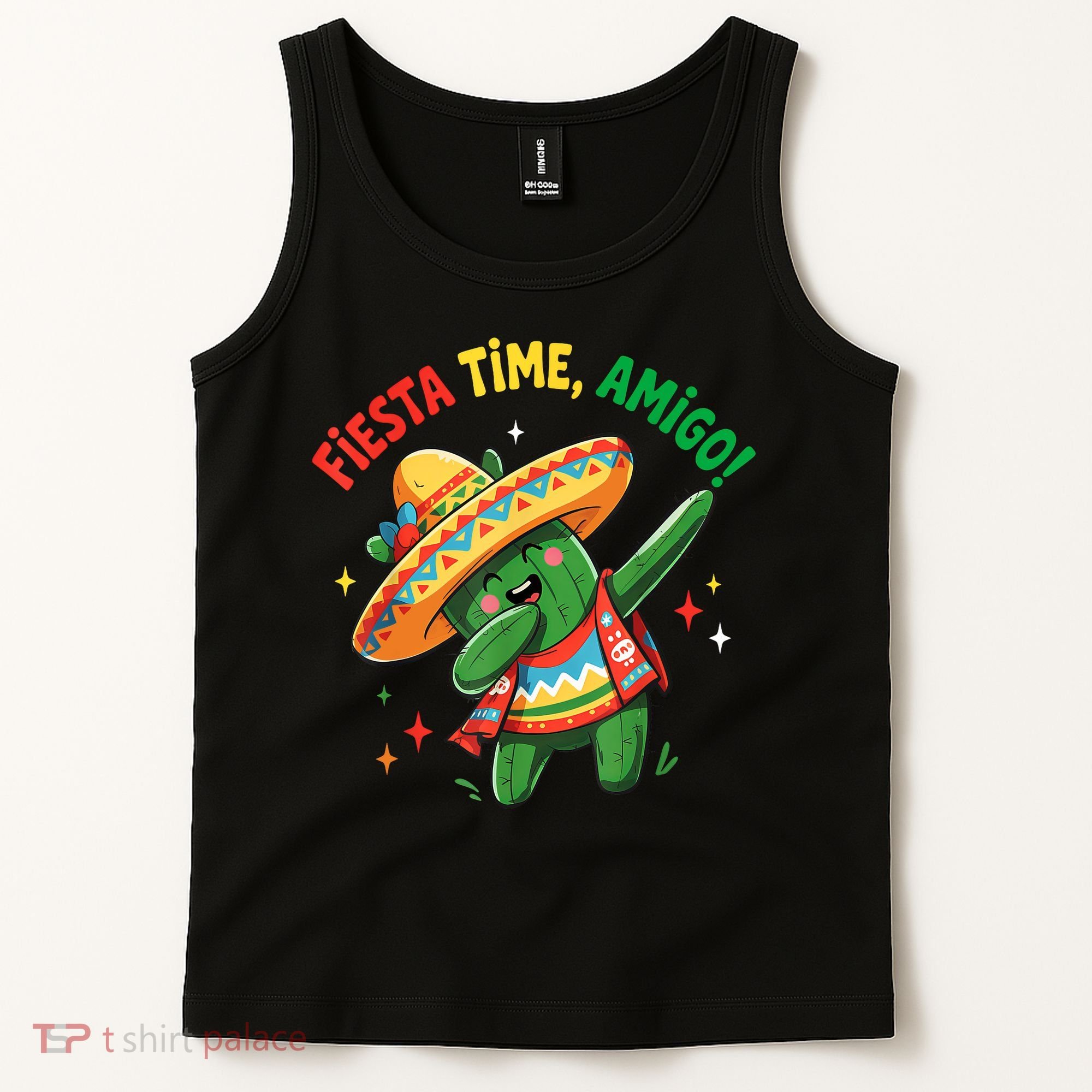 Dabbing Cactus Funny Cinco De Mayo Mexican  Tank Top