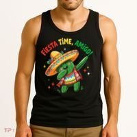 Dabbing Cactus Funny Cinco De Mayo Mexican  Tank Top thumb 3