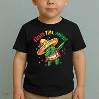Dabbing Cactus Funny Cinco De Mayo Mexican  Toddler T-Shirt thumb 2