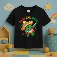 Dabbing Cactus Funny Cinco De Mayo Mexican  Toddler T-Shirt thumb 3