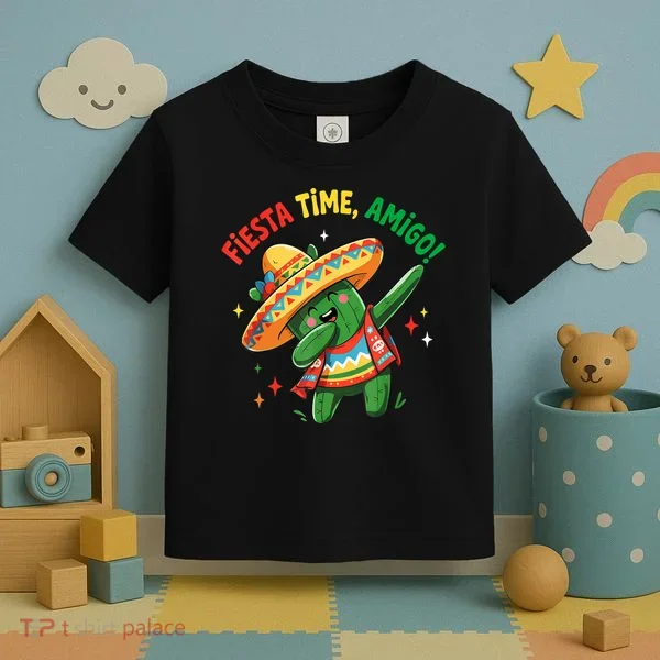Dabbing Cactus Funny Cinco De Mayo Mexican  Toddler T-Shirt