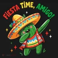 Dabbing Cactus Funny Cinco De Mayo Mexican  Toddler T-Shirt thumb 4
