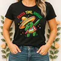 Dabbing Cactus Funny Cinco De Mayo Mexican  Women's T-Shirt thumb 2