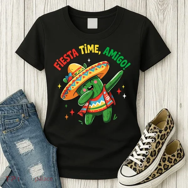 Dabbing Cactus Funny Cinco De Mayo Mexican  Women's T-Shirt