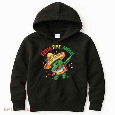 Dabbing Cactus Funny Cinco De Mayo Mexican  Kids Hoodie