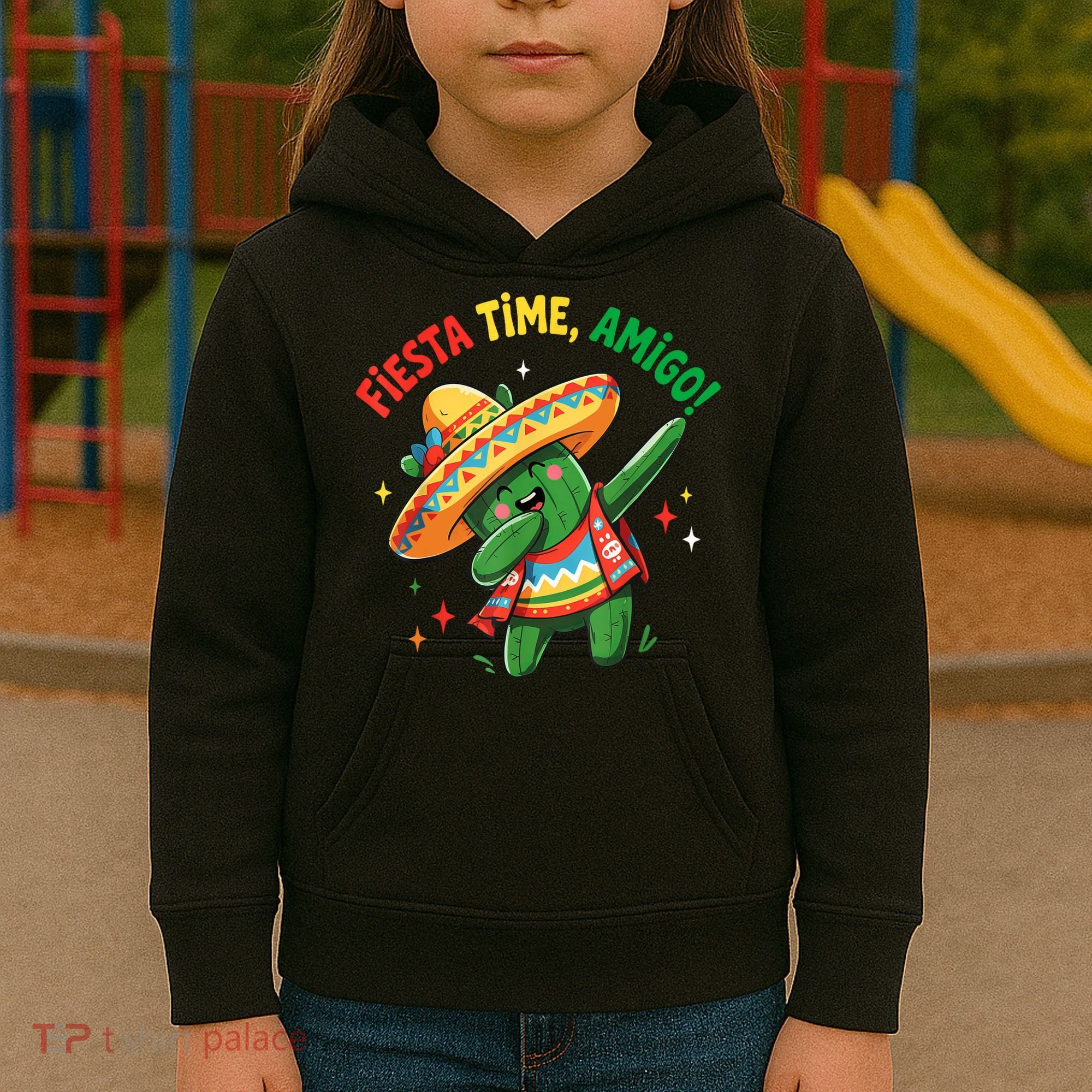 Dabbing Cactus Funny Cinco De Mayo Mexican  Kids Hoodie