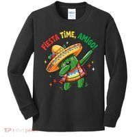 Dabbing Cactus Funny Cinco De Mayo Mexican  Kids Long Sleeve Shirt thumb 0