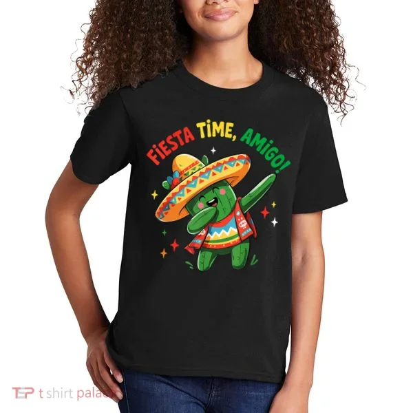 Dabbing Cactus Funny Cinco De Mayo Mexican  Kids T-Shirt