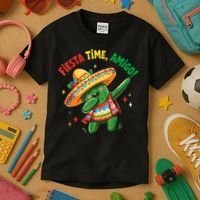 Dabbing Cactus Funny Cinco De Mayo Mexican  Kids T-Shirt thumb 3
