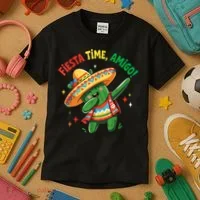 Dabbing Cactus Funny Cinco De Mayo Mexican  Kids T-Shirt thumb 3
