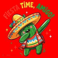 Dabbing Cactus Funny Cinco De Mayo Mexican  Santa Hat thumb 1