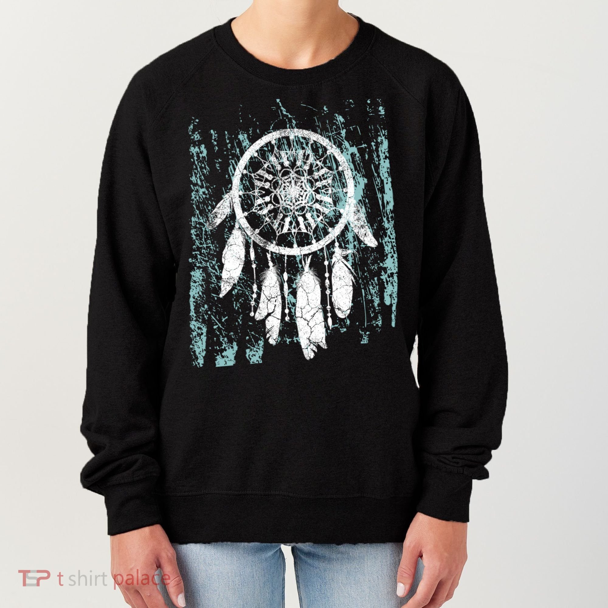 Dream Catcher Feathers Tribal Native American Boho Tapestry Gift Women's Sweatshirt