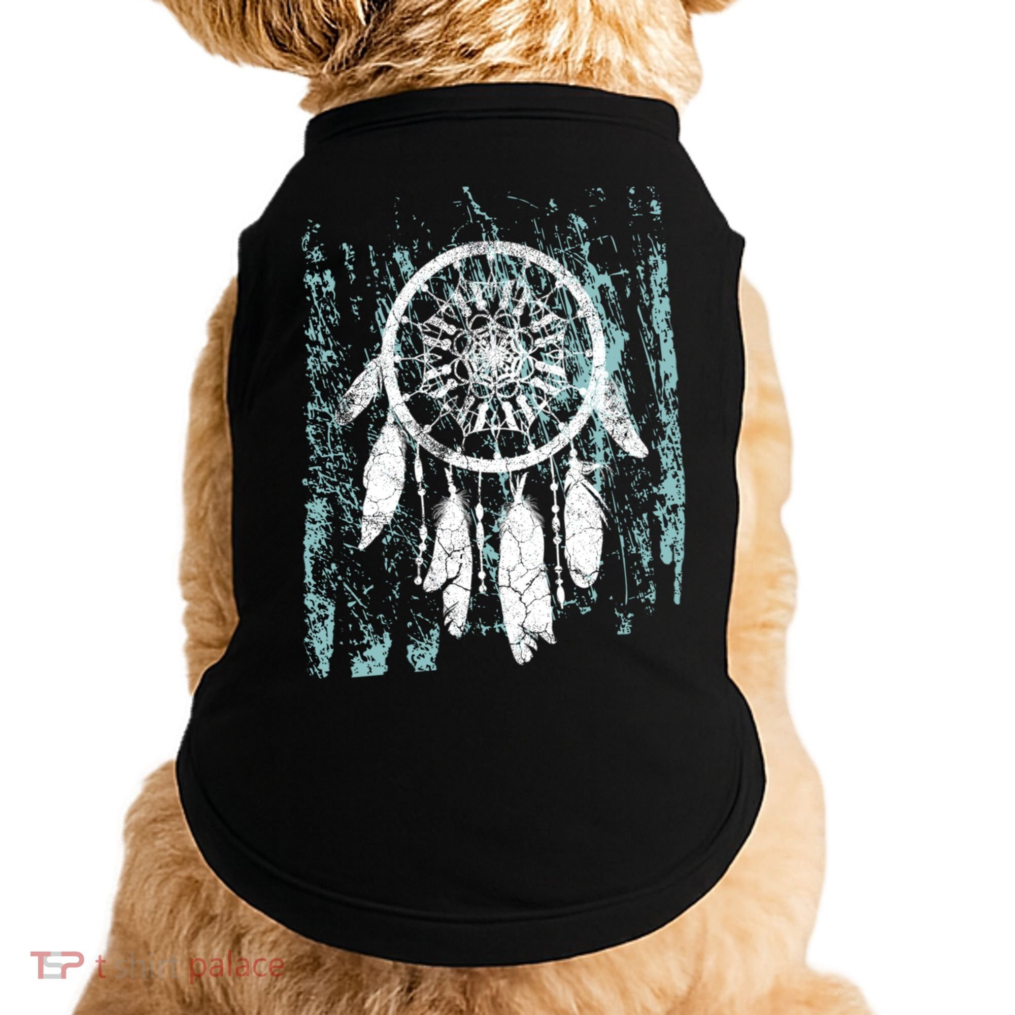 Dream Catcher Feathers Tribal Native American Boho Tapestry Gift Doggie Tank