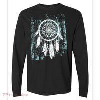Dream Catcher Feathers Tribal Native American Boho Tapestry Gift Comfort Colors Heavyweight Long Sleeve T-Shirt thumb 0