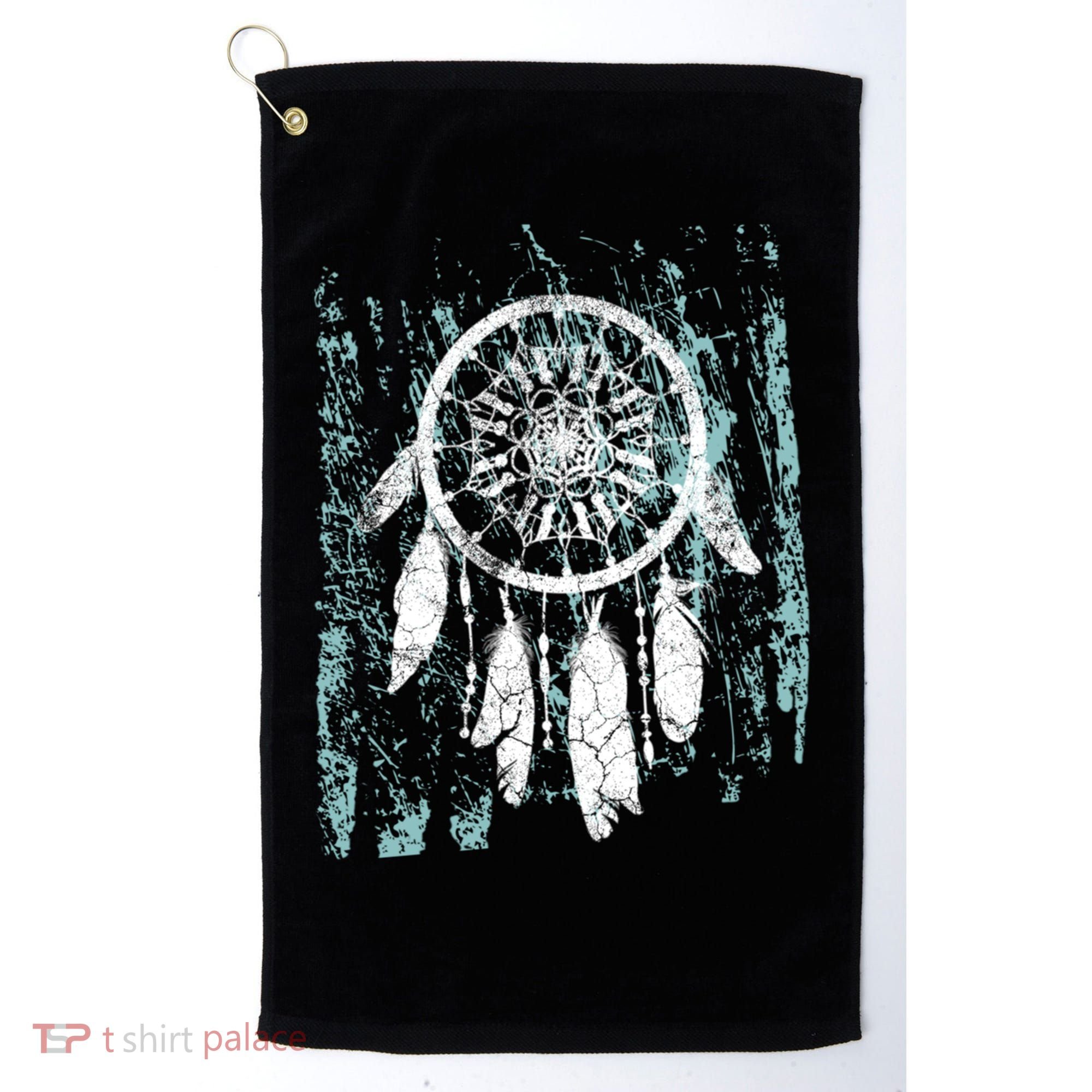Dream Catcher Feathers Tribal Native American Boho Tapestry Gift Golf Towel