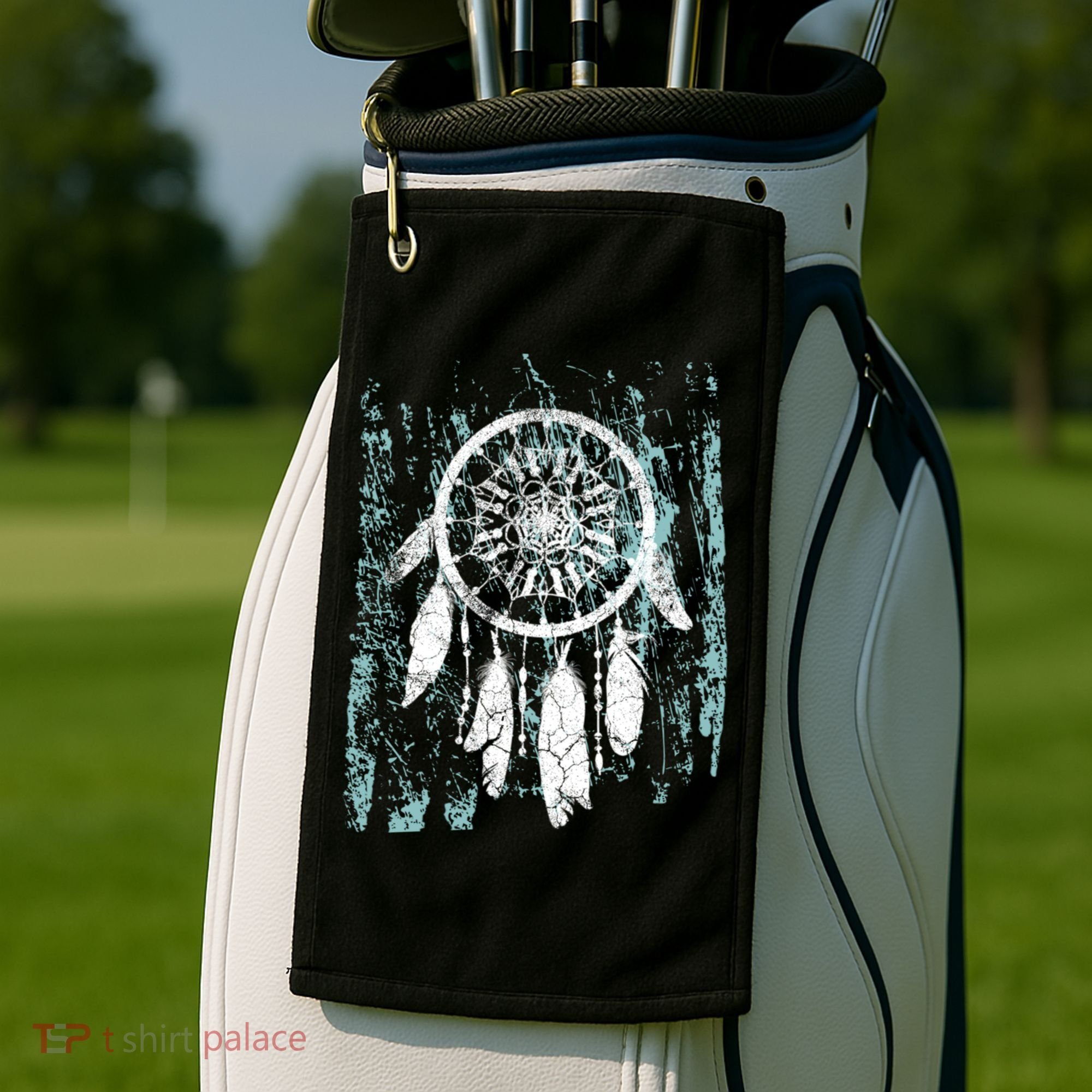 Dream Catcher Feathers Tribal Native American Boho Tapestry Gift Golf Towel