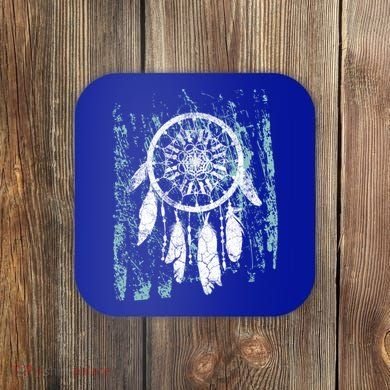 Dream Catcher Feathers Tribal Native American Boho Tapestry Gift Coaster