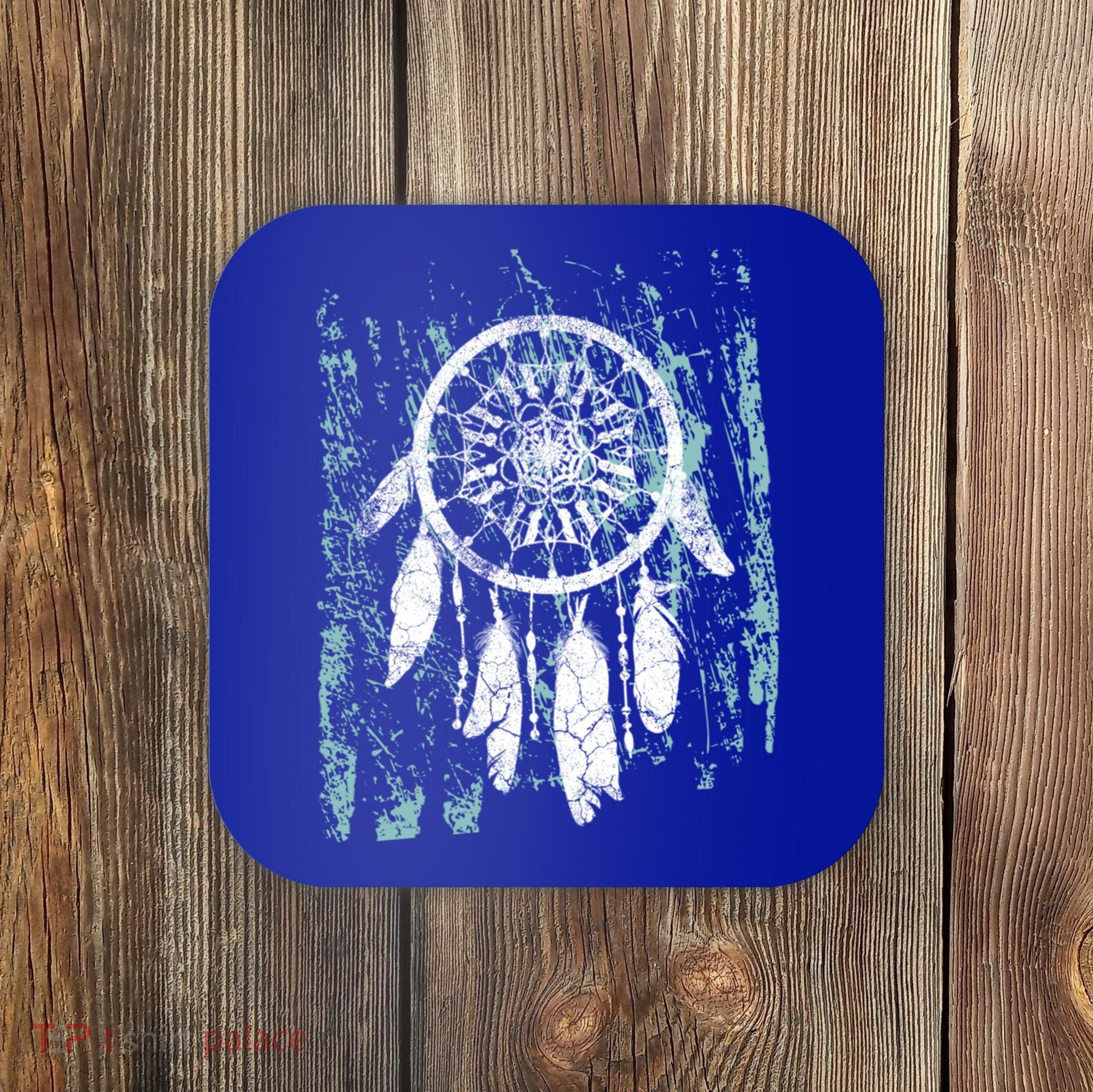 Dream Catcher Feathers Tribal Native American Boho Tapestry Gift Coaster