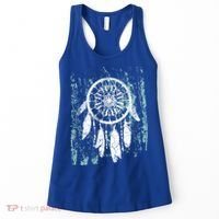 Dream Catcher Feathers Tribal Native American Boho Tapestry Gift Women's Tank Top thumb 0