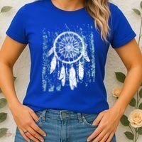 Dream Catcher Feathers Tribal Native American Boho Tapestry Gift Women's T-Shirt thumb 2