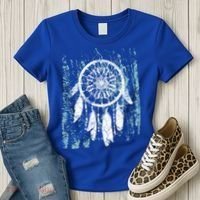 Dream Catcher Feathers Tribal Native American Boho Tapestry Gift Women's T-Shirt thumb 3