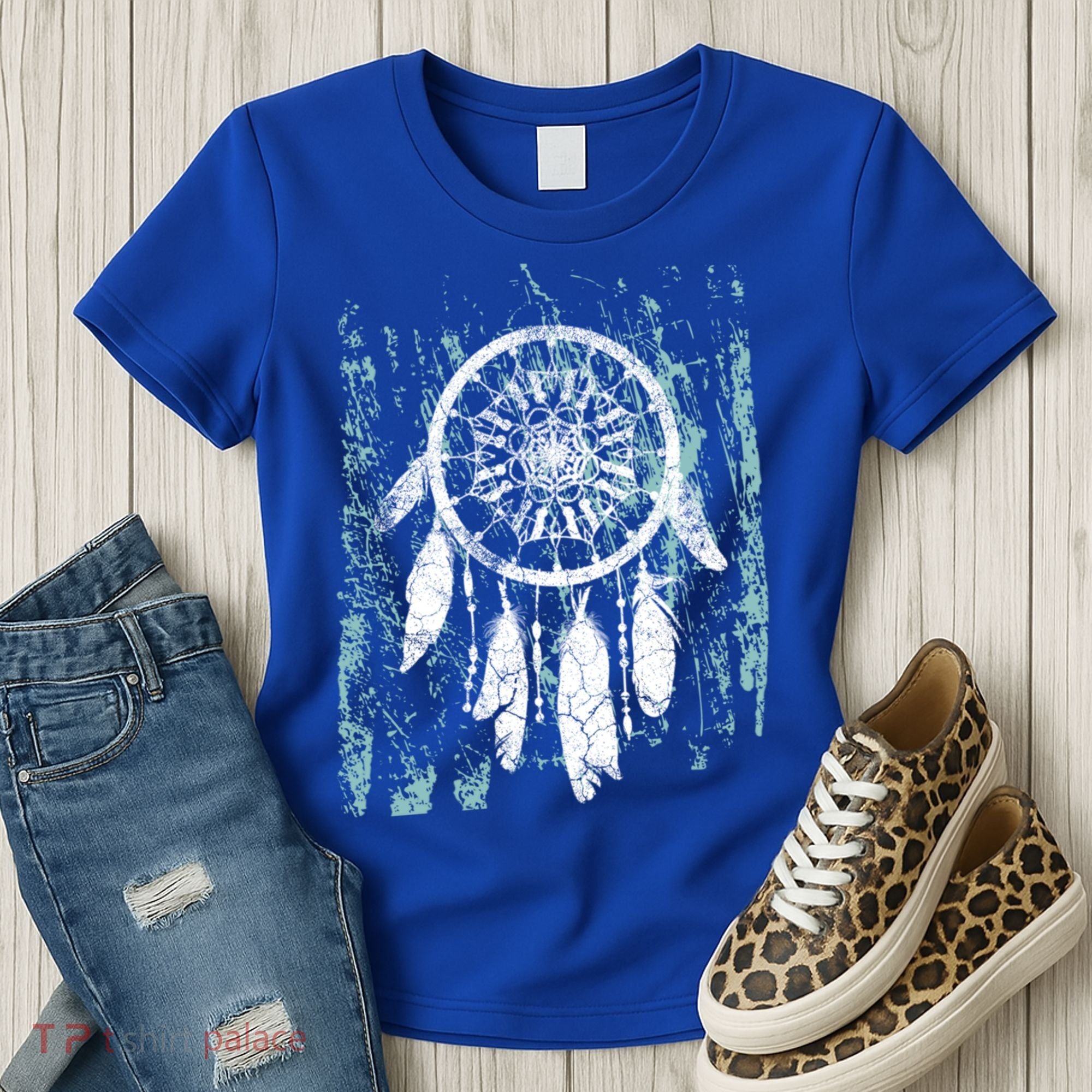 Dream Catcher Feathers Tribal Native American Boho Tapestry Gift Women's T-Shirt