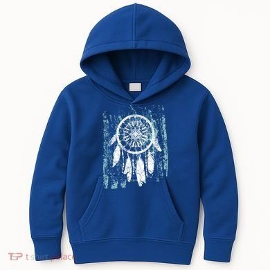 Dream Catcher Feathers Tribal Native American Boho Tapestry Gift Kids Hoodie