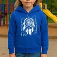 Dream Catcher Feathers Tribal Native American Boho Tapestry Gift Kids Hoodie thumb 3
