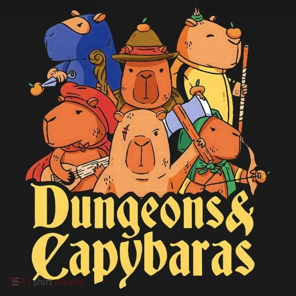 Dungeons & Capybaras Funny Capybara Lover Doggie Tank