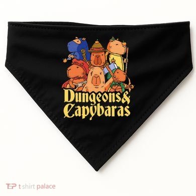 Dungeons & Capybaras Funny Capybara Lover USA-Made Doggie Bandana