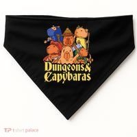 Dungeons & Capybaras Funny Capybara Lover USA-Made Doggie Bandana thumb 0