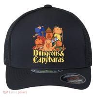 Dungeons & Capybaras Funny Capybara Lover Flexfit Unipanel Trucker Cap thumb 0