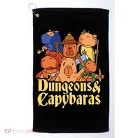 Dungeons & Capybaras Funny Capybara Lover Golf Towel thumb 0