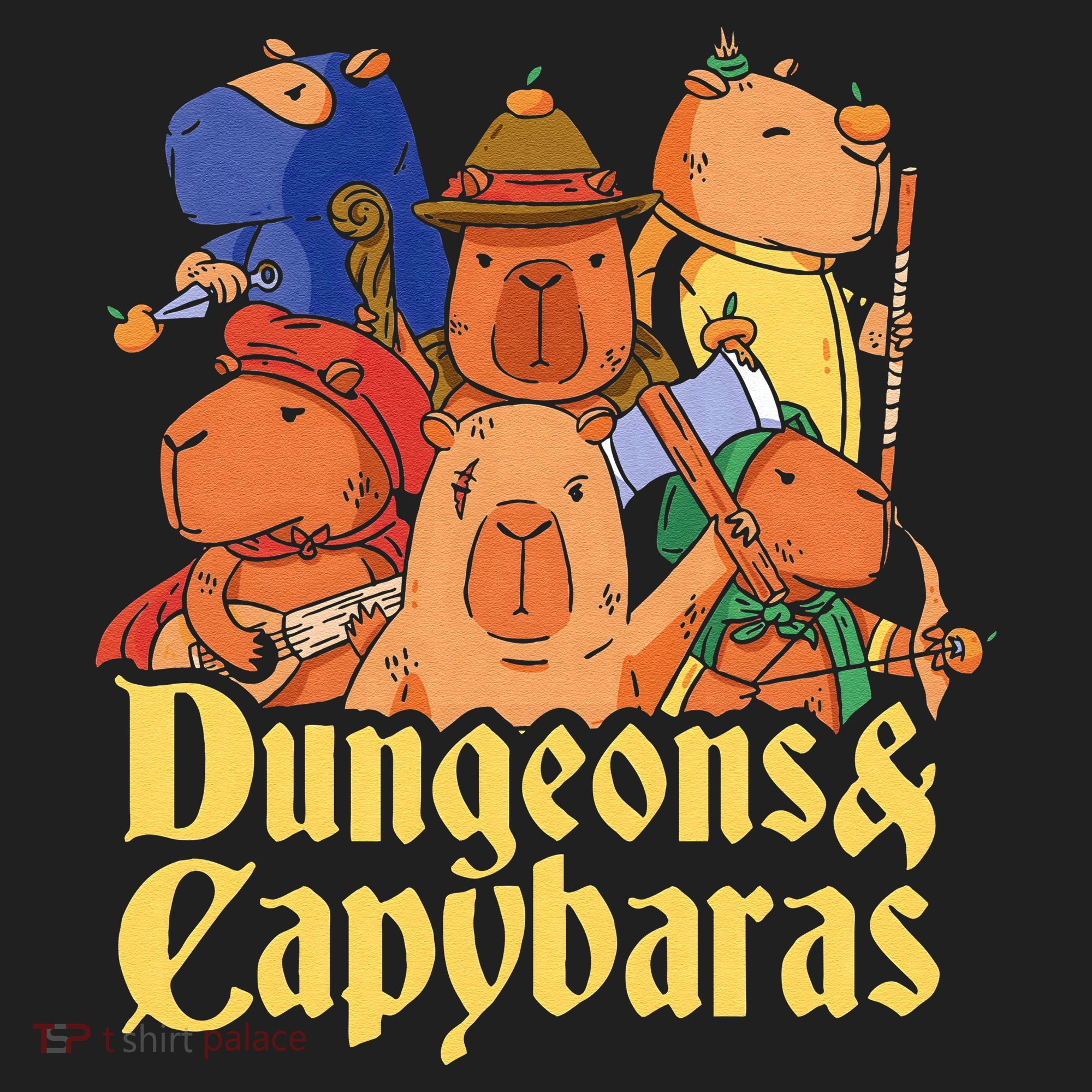 Dungeons & Capybaras Funny Capybara Lover Golf Towel