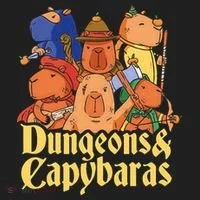 Dungeons & Capybaras Funny Capybara Lover Golf Towel thumb 3
