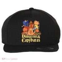 Dungeons & Capybaras Funny Capybara Lover Wool Snapback Cap thumb 0