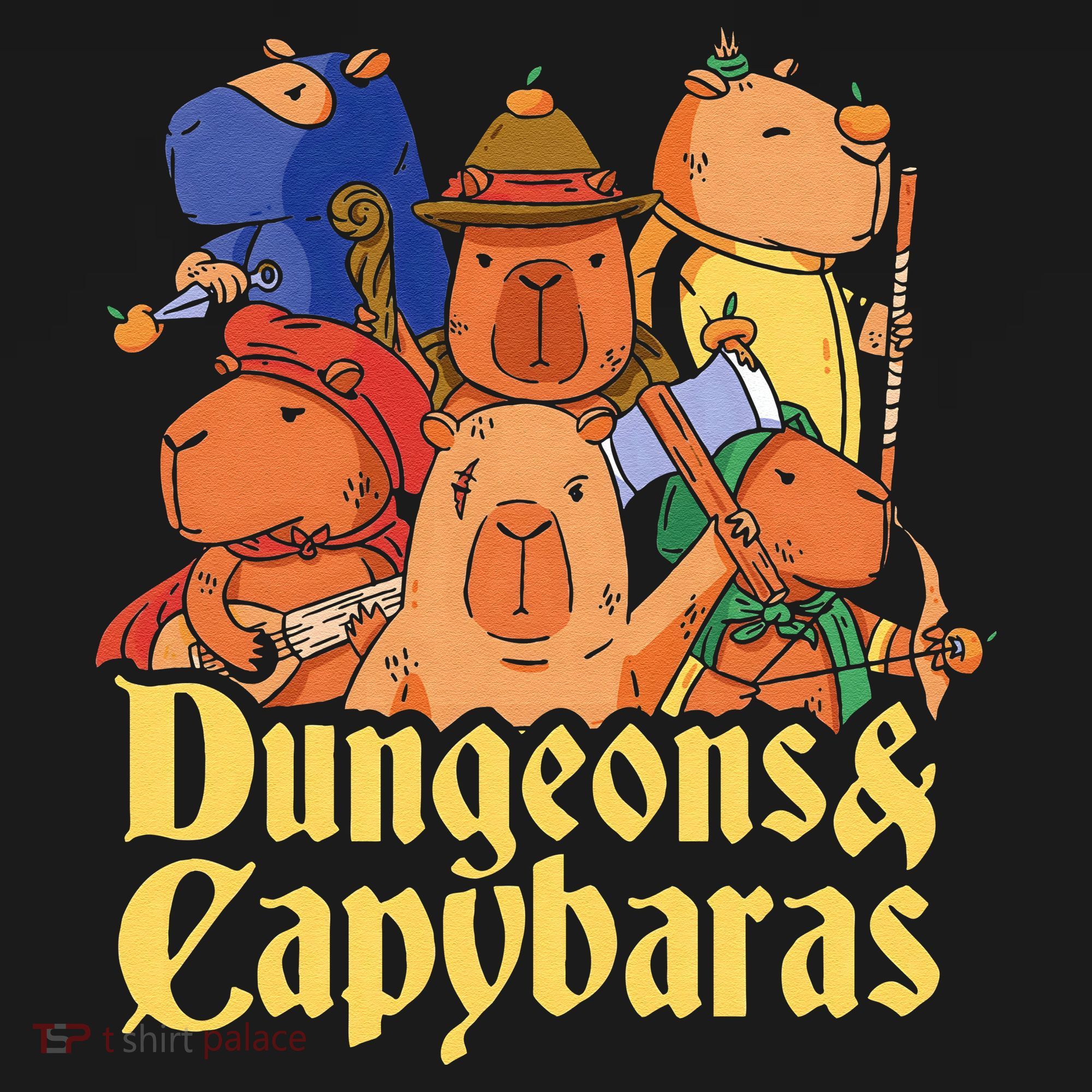 Dungeons & Capybaras Funny Capybara Lover Wool Snapback Cap