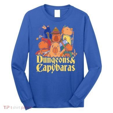 Dungeons & Capybaras Funny Capybara Lover Long Sleeve Shirt