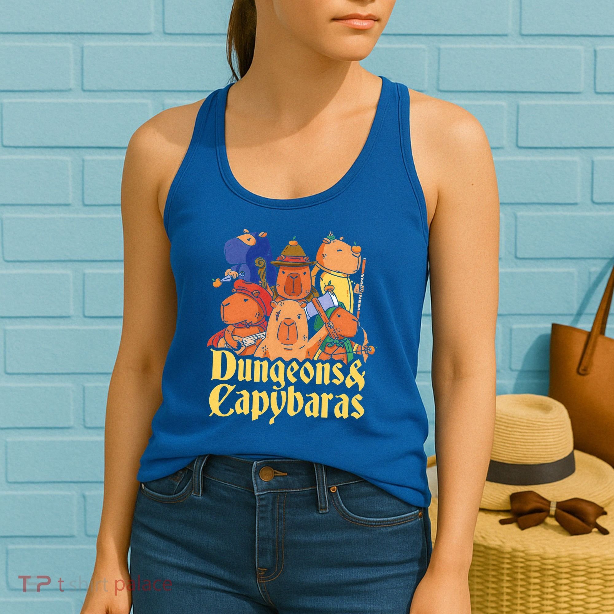 Dungeons & Capybaras Funny Capybara Lover Women's Tank Top