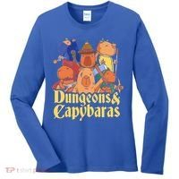 Dungeons & Capybaras Funny Capybara Lover Women's Long Sleeve Shirt thumb 0