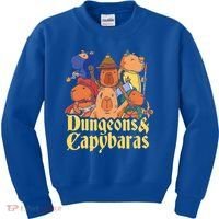 Dungeons & Capybaras Funny Capybara Lover Kids Sweatshirt thumb 0