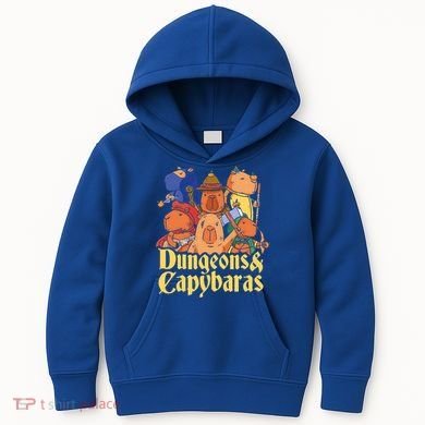 Dungeons & Capybaras Funny Capybara Lover Kids Hoodie