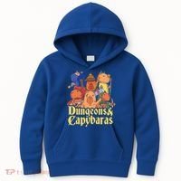 Dungeons & Capybaras Funny Capybara Lover Kids Hoodie thumb 0