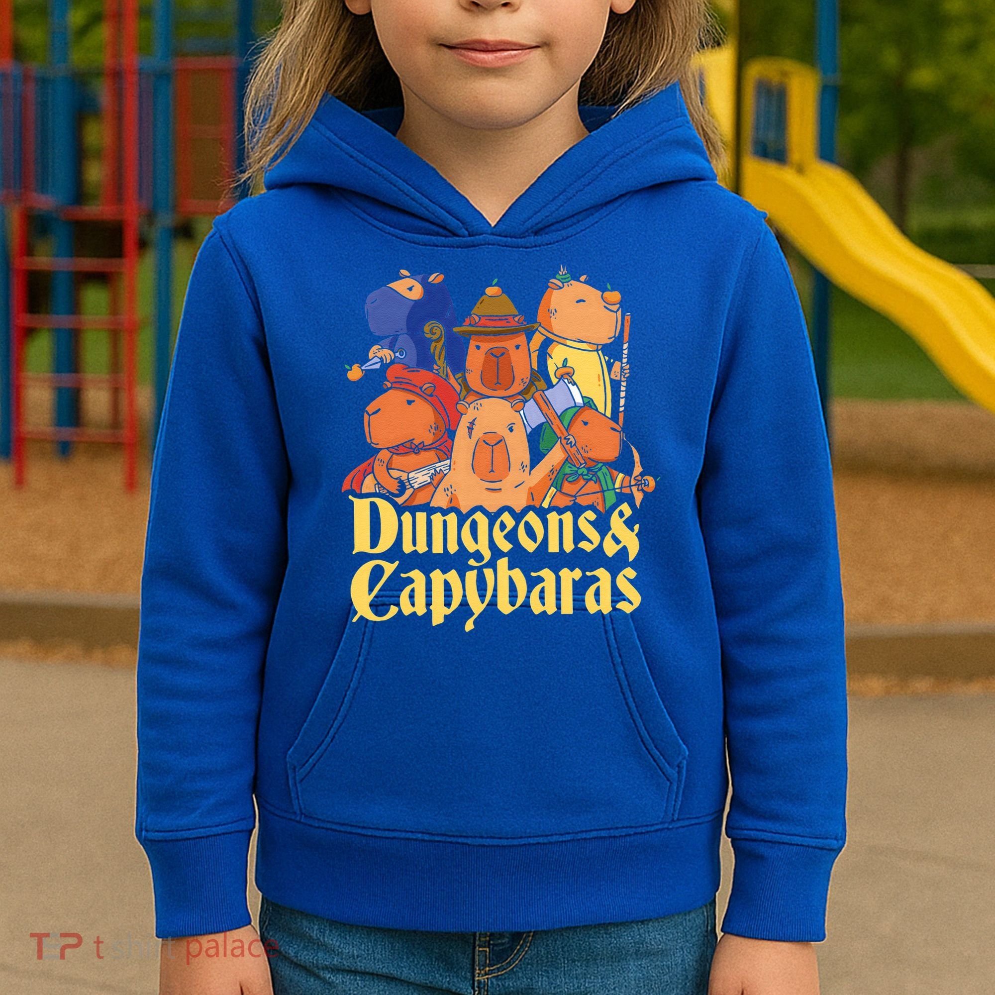 Dungeons & Capybaras Funny Capybara Lover Kids Hoodie