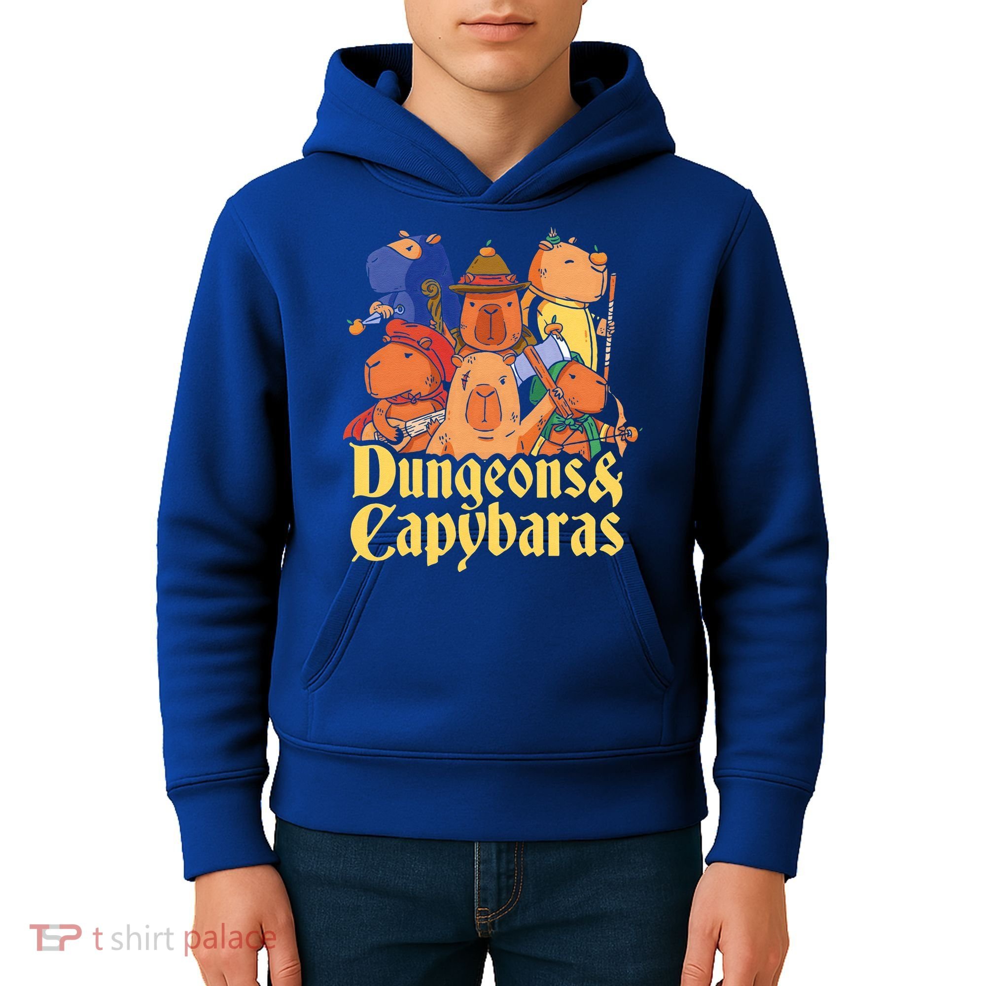 Dungeons & Capybaras Funny Capybara Lover Kids Hoodie