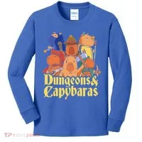 Dungeons & Capybaras Funny Capybara Lover Kids Long Sleeve Shirt thumb 0