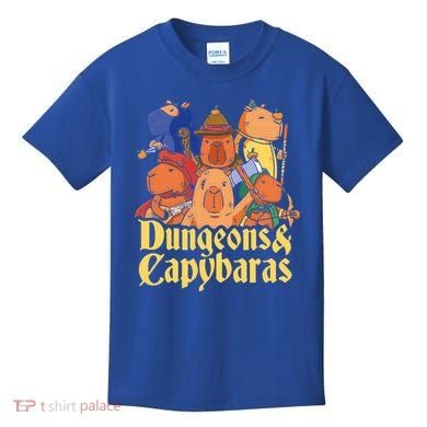 Dungeons & Capybaras Funny Capybara Lover Kids T-Shirt