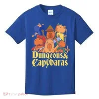 Dungeons & Capybaras Funny Capybara Lover Kids T-Shirt thumb 0