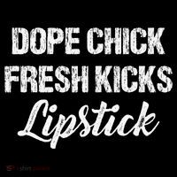 Dope Chick Fresh Kicks Lipstick Funny Saying Backpack thumb 2
