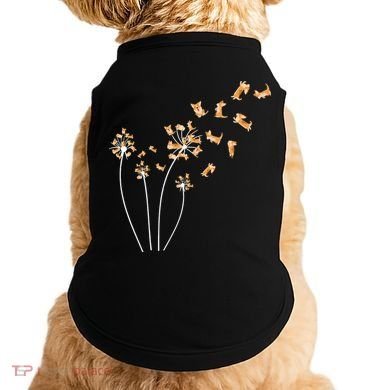 Dandelion Corgi Flower Cute Dog Lovers Doggie Tank